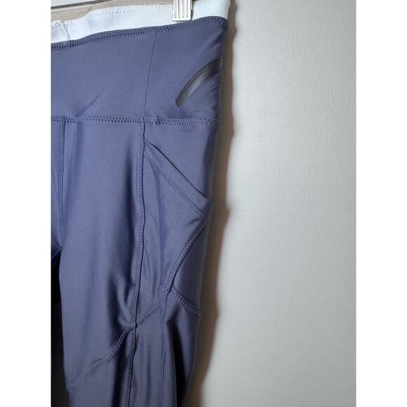Free People Movement Navy Blue High Waisted Legging Cropped Sz Small Pockets - Picture 2 of 14